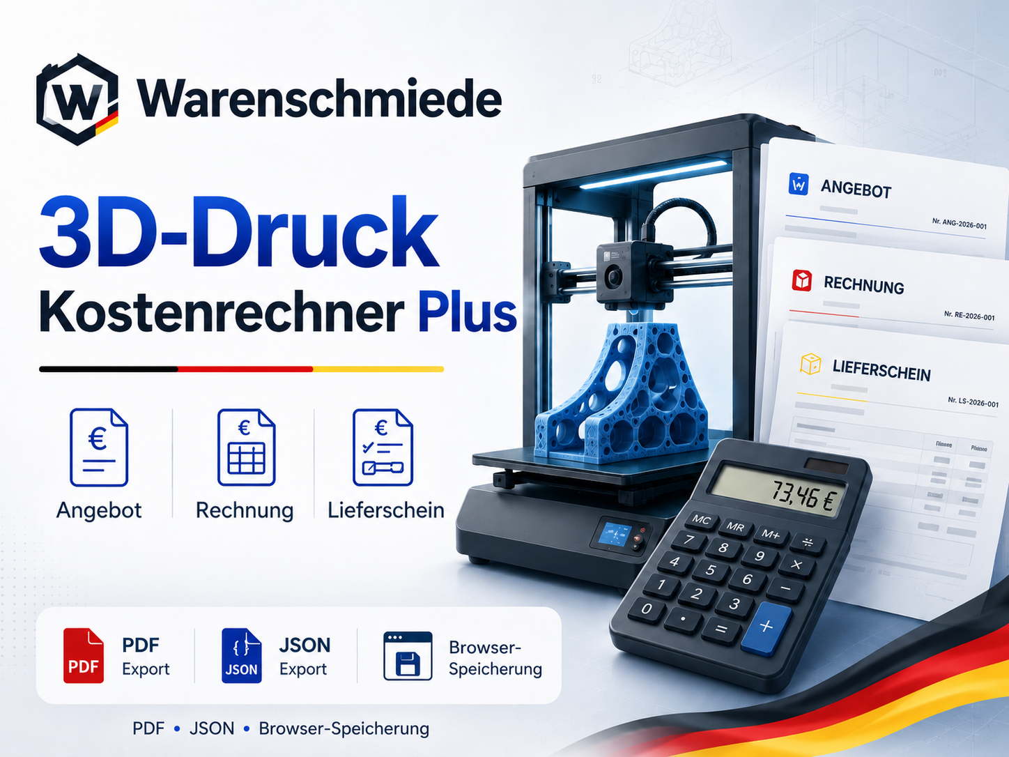3D-Druck Kostenrechner Plus