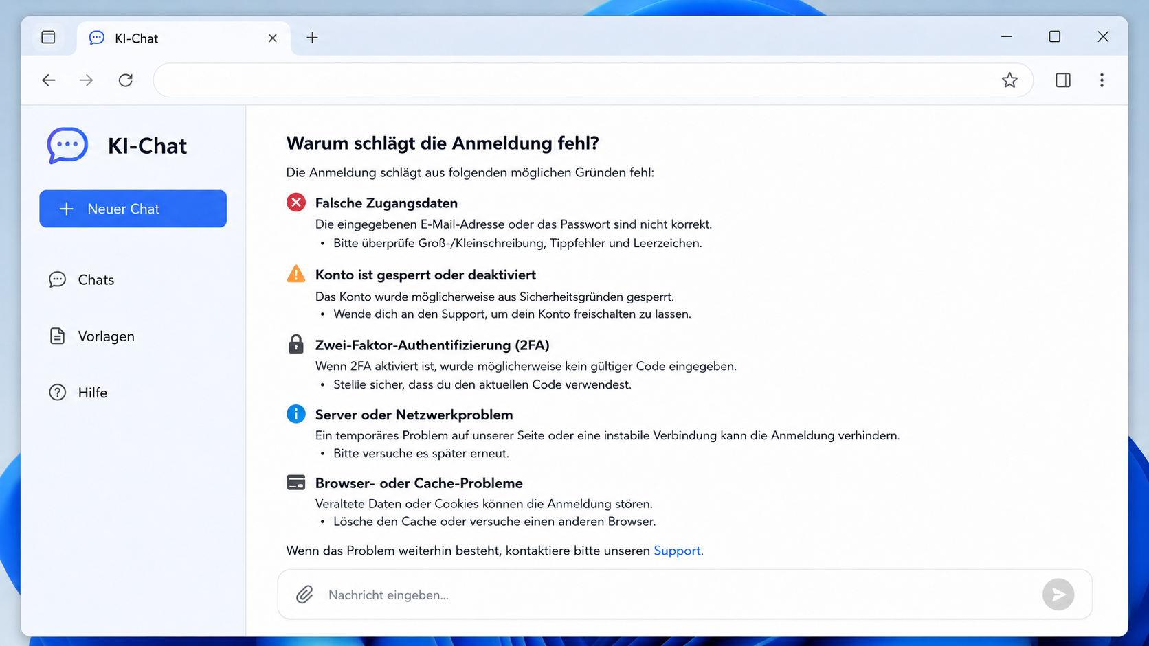 Bereinigte Datei wird in einen KI-Chat hochgeladen